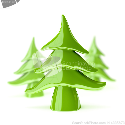 Image of green pottery christmas tree