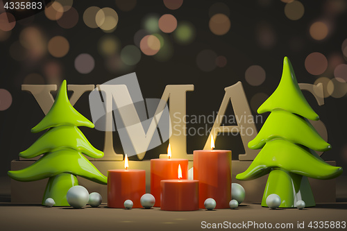 Image of four candles for christmas time