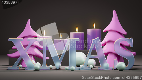 Image of four candles for christmas time