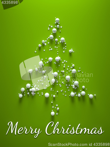 Image of green merry christmas tree
