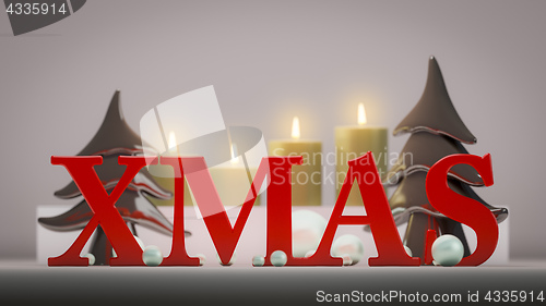 Image of four candles for christmas time