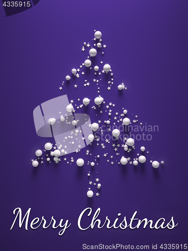 Image of purple merry christmas tree