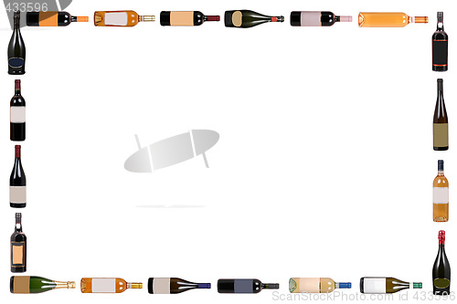 Image of Wine bottles composition