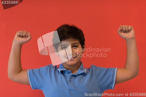 Image of Portrait of a happy young boy