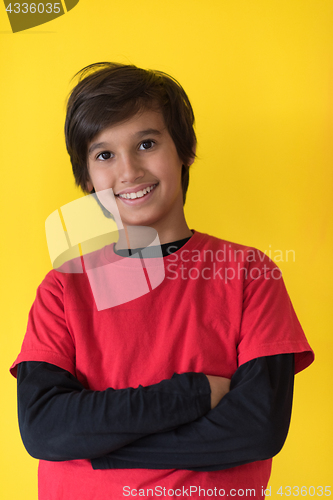 Image of Portrait of a happy young boy