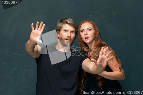 Image of The surprised young couple