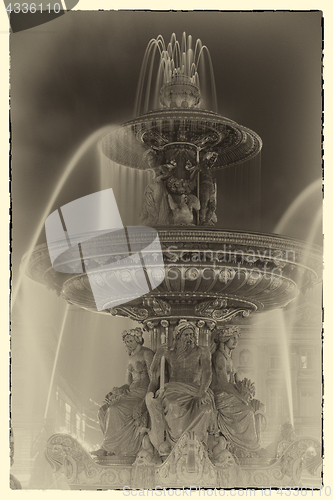 Image of Fountain at Place de la Concorde in Paris France 