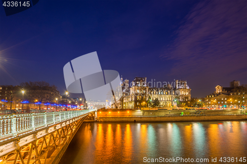 Image of view of Hotel de Ville (City Hall) in Paris