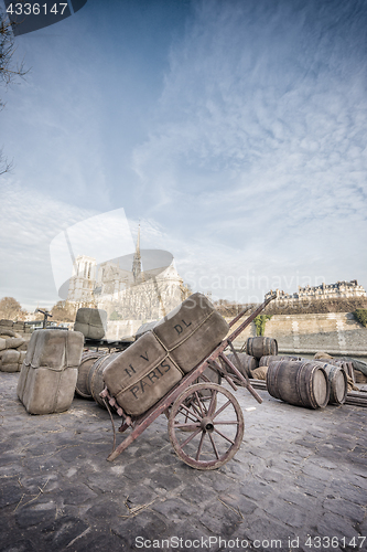 Image of Docks of Notre Dame Cathedral in Paris 