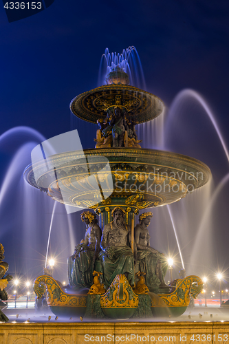 Image of Fountain at Place de la Concorde in Paris France 