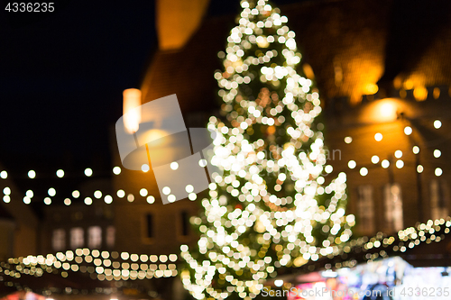 Image of christmas market at tallinn old town hall square