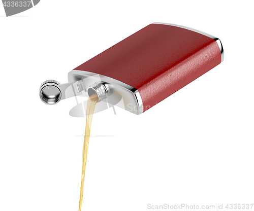 Image of Pouring whisky from hip flask