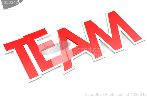 Image of Team word with white border