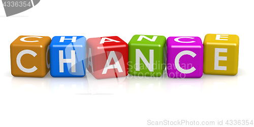 Image of Square Cube with chance word