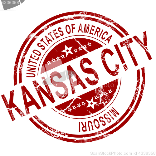 Image of 	Kansas City Missouri stamp with white background