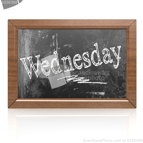 Image of Wednesday text written on blackboard