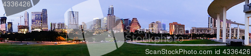 Image of Austin Texas Downtown City Skyline Urban Architecture Panoramic