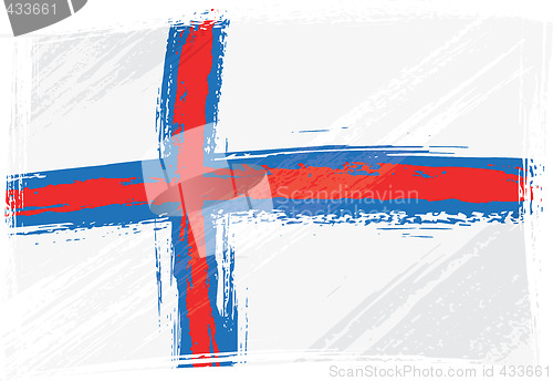 Image of Grunge Faroe Islands flag