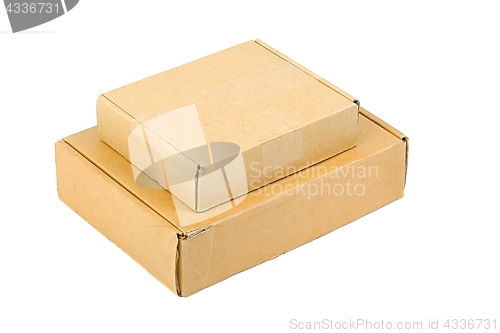 Image of Cardboard Boxes on White