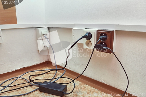 Image of Electric sockets in the corner