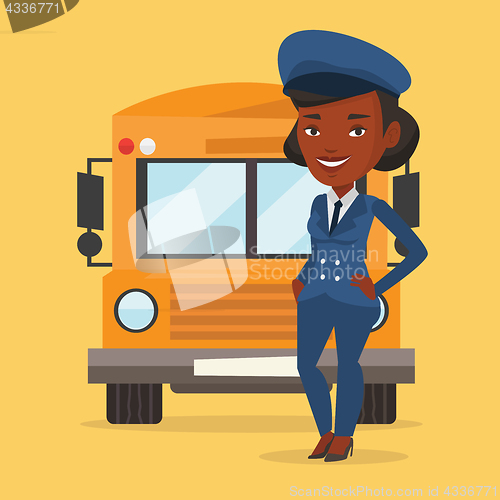 Image of School bus driver vector illustration.