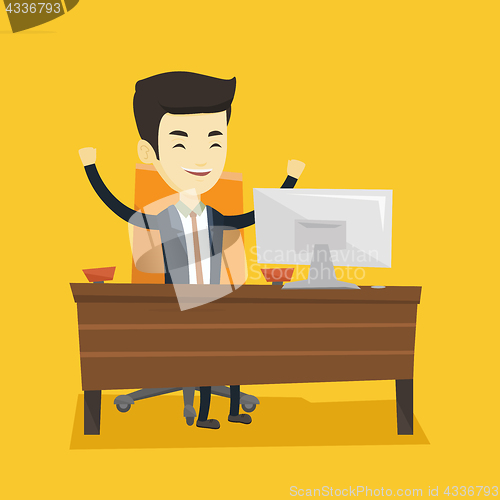 Image of Successful business man vector illustration.