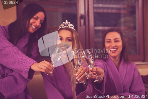 Image of girls have a bachelor party