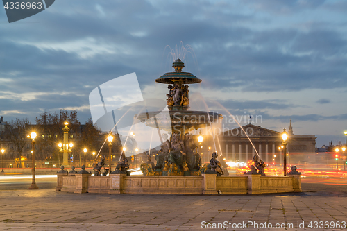 Image of Fountain at Place de la Concorde in Paris 