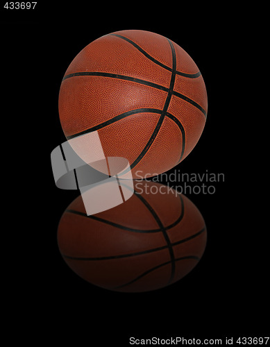 Image of Basketball on black background