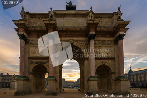 Image of Arc de Triomphe at the Place du Carrousel in Paris 