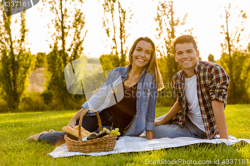 Image of Enjoying the day with a  picnic