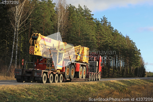 Image of Harbour Crane Wide Load Truck Transport 