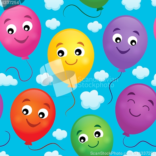 Image of Seamless background with balloons 4