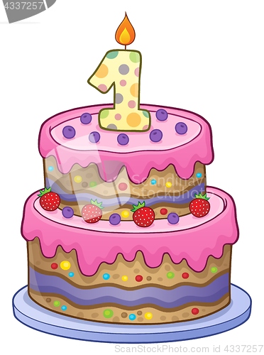 Image of Birthday cake image for 1 year old