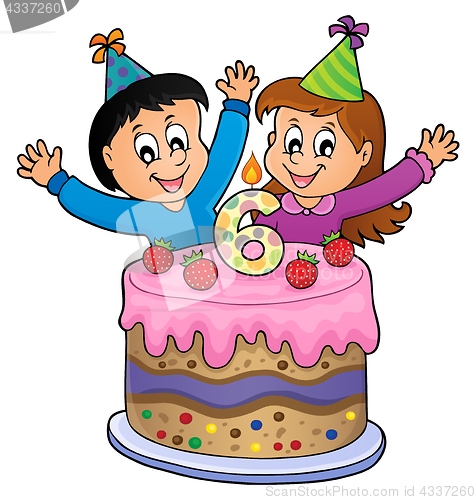 Image of Happy birthday image for 6 years old