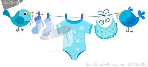 Image of Line with clothing for baby boy