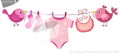Image of Line with clothing for baby girl