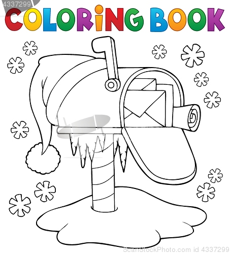 Image of Coloring book Christmas mailbox