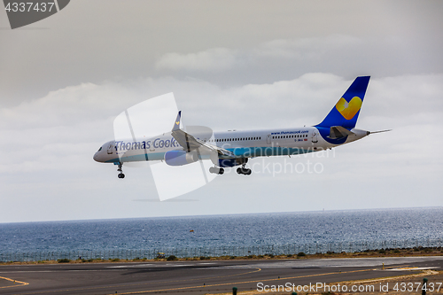 Image of ARECIFE, SPAIN - APRIL, 15 2017: Boeing 757-300 of ThomasCook.co