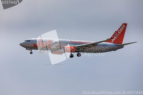 Image of ARECIFE, SPAIN - APRIL, 16 2017: Boeing 737-800 of Jet2 with the