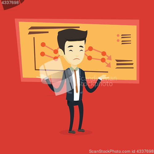 Image of Bankrupt business man vector illustration.