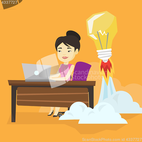 Image of Successful business idea vector illustration.