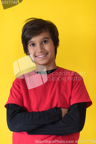 Image of Portrait of a happy young boy