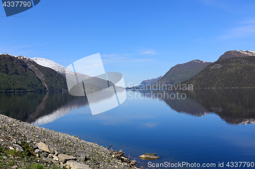 Image of A beautiful spring day at Horningsdalsvatnet in Sogn og Fjordane