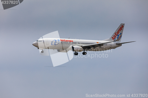 Image of ARECIFE, SPAIN - APRIL, 16 2017: Boeing 737-800 of  with the reg