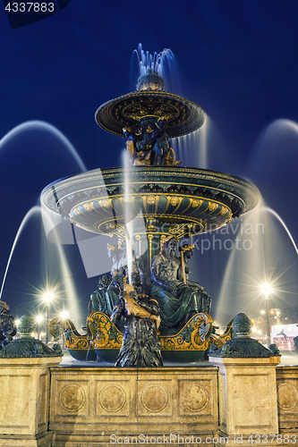 Image of Fountain at Place de la Concorde in Paris France 