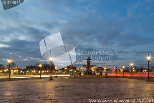 Image of Fountain at Place de la Concorde in Paris 