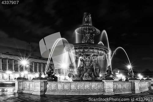 Image of Fountain at Place de la Concorde in Paris France 