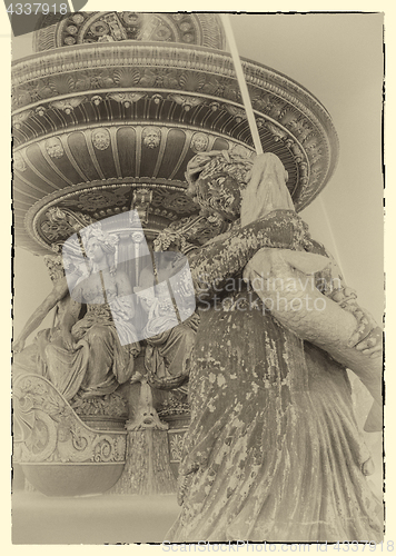 Image of Fountain at Place de la Concorde in Paris France 