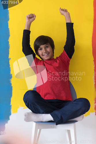 Image of Portrait of a happy young boy